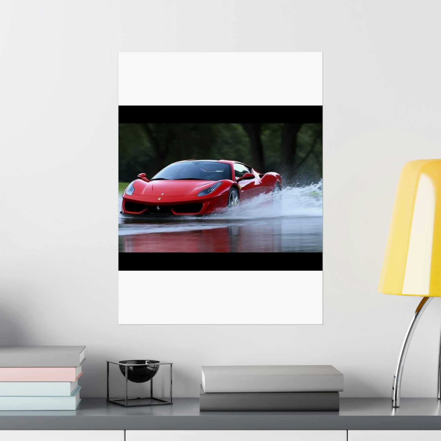 Premium Matte Vertical Posters Water Ferrari Splash 2