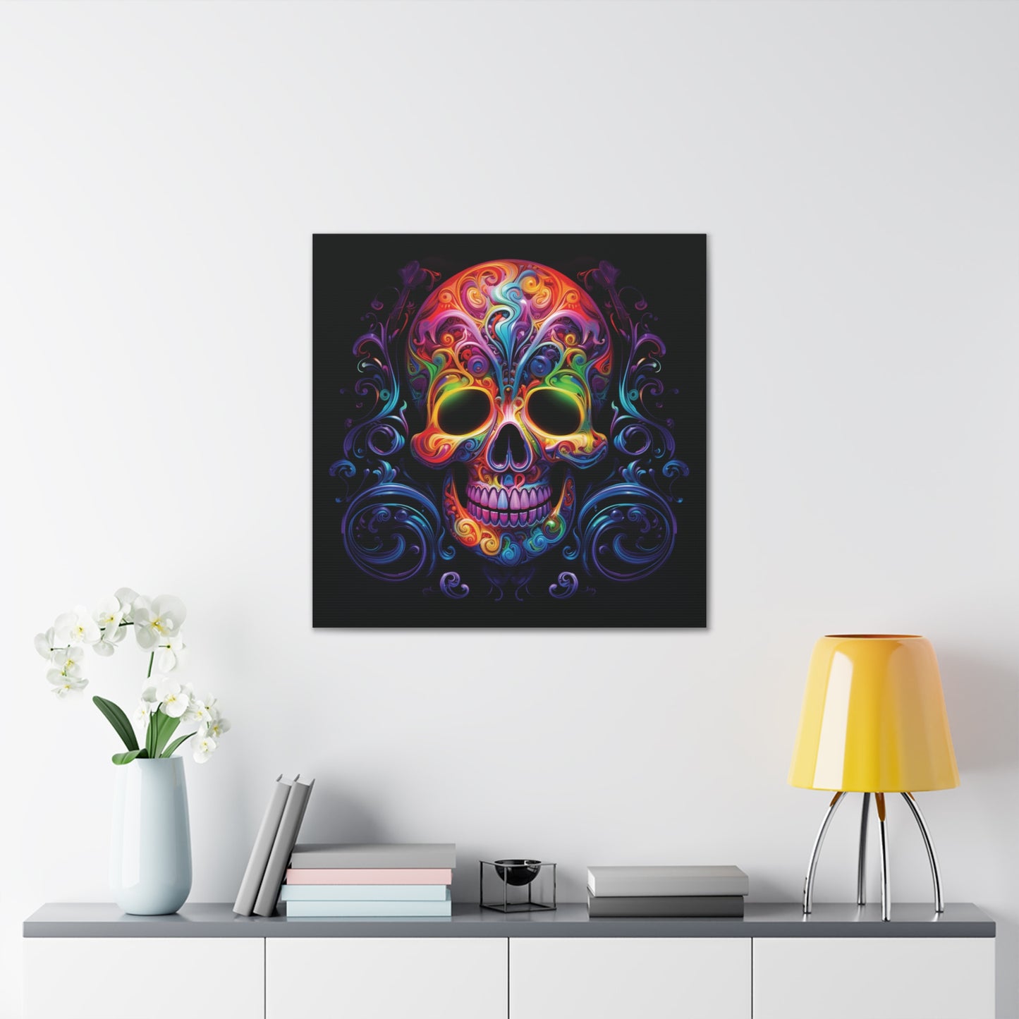 Canvas Gallery Wraps Macro Skull Color 2