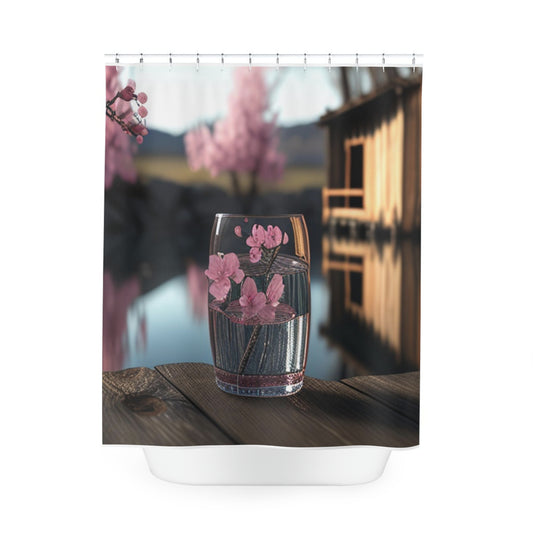 Polyester Shower Curtain Cherry Blossom 1