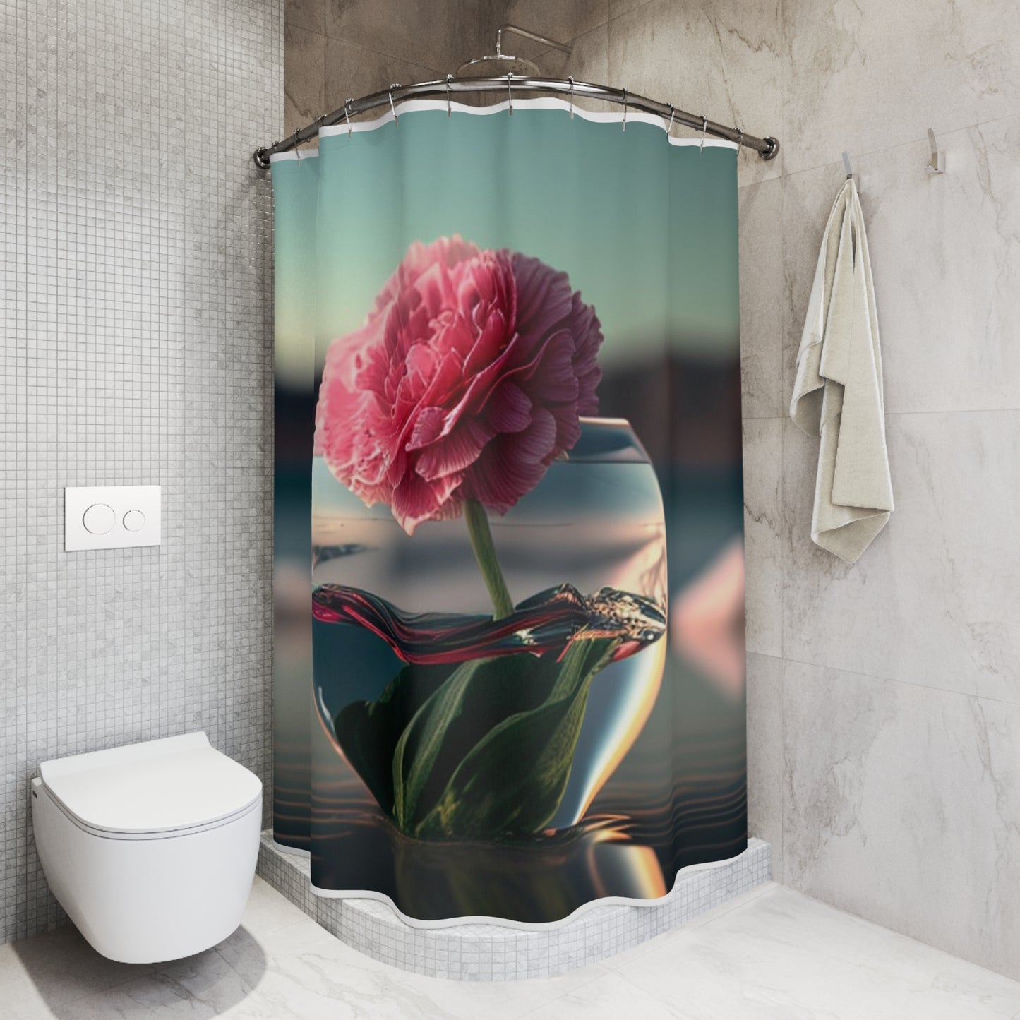 Polyester Shower Curtain Carnation 2