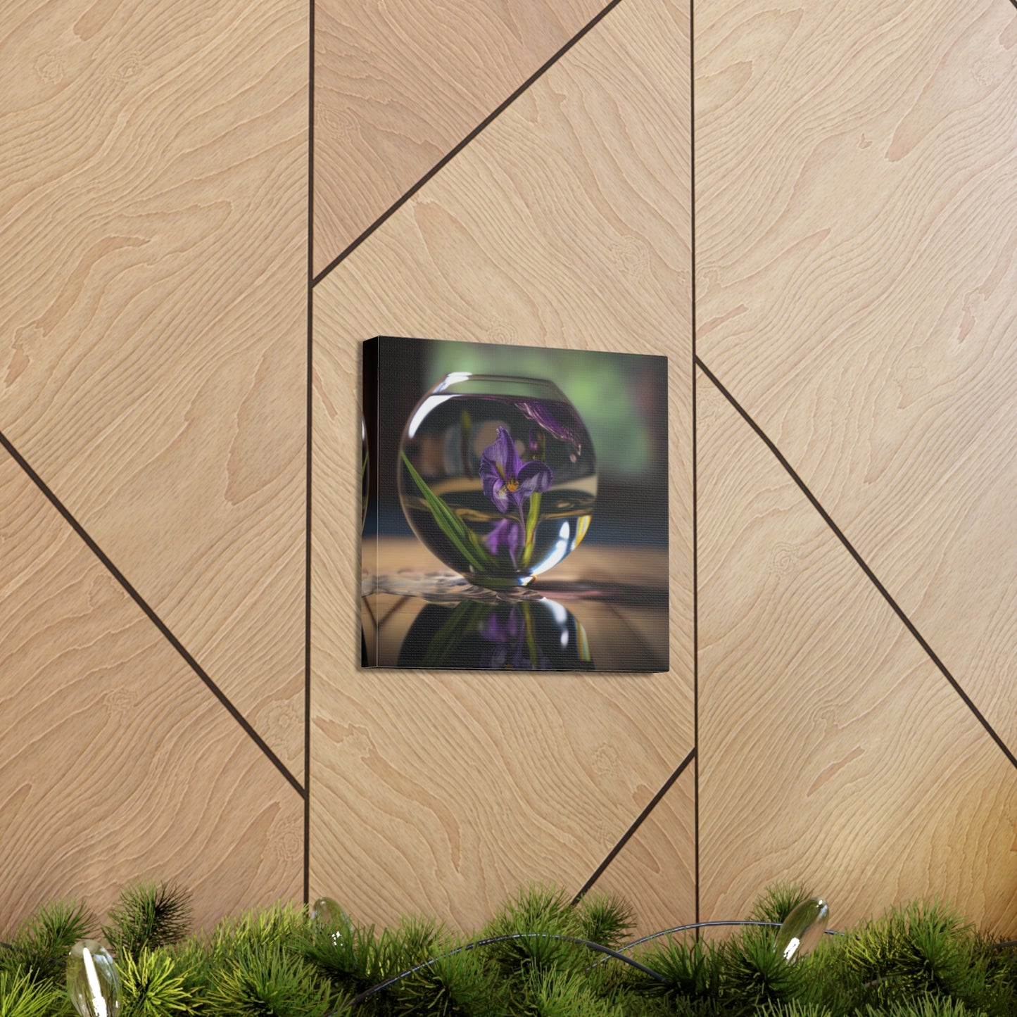 Canvas Gallery Wraps Purple Iris in a vase 1