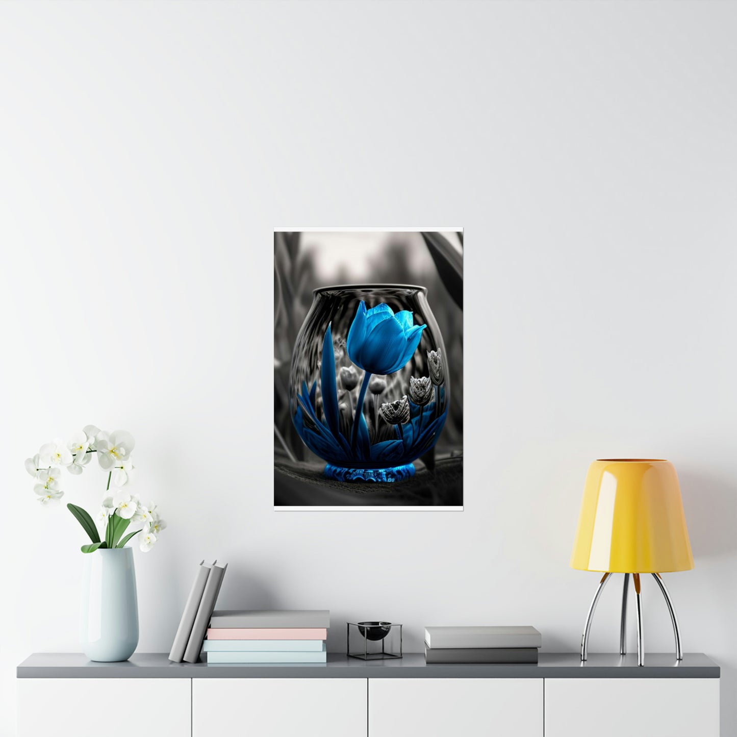 Premium Matte Vertical Posters Tulip Blue 4