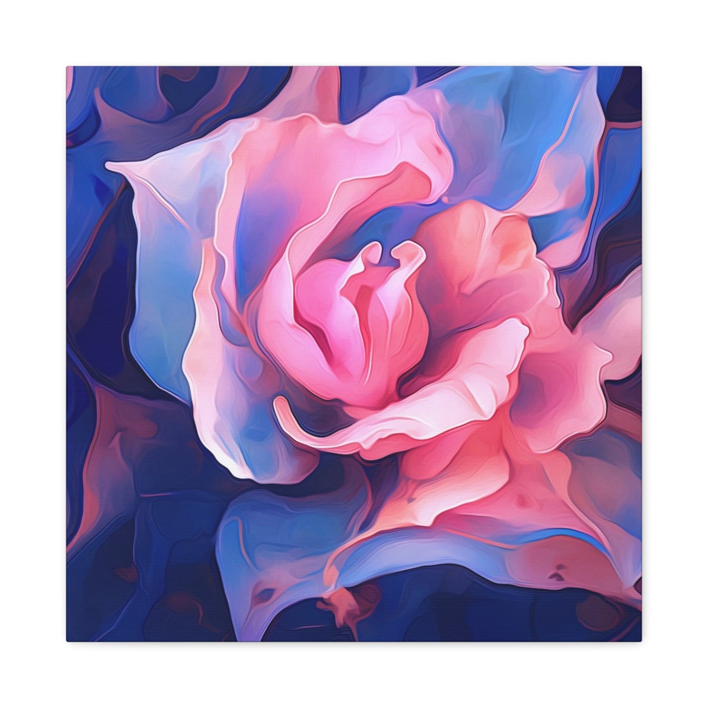 Canvas Gallery Wraps Pink & Blue Tulip Rose 1