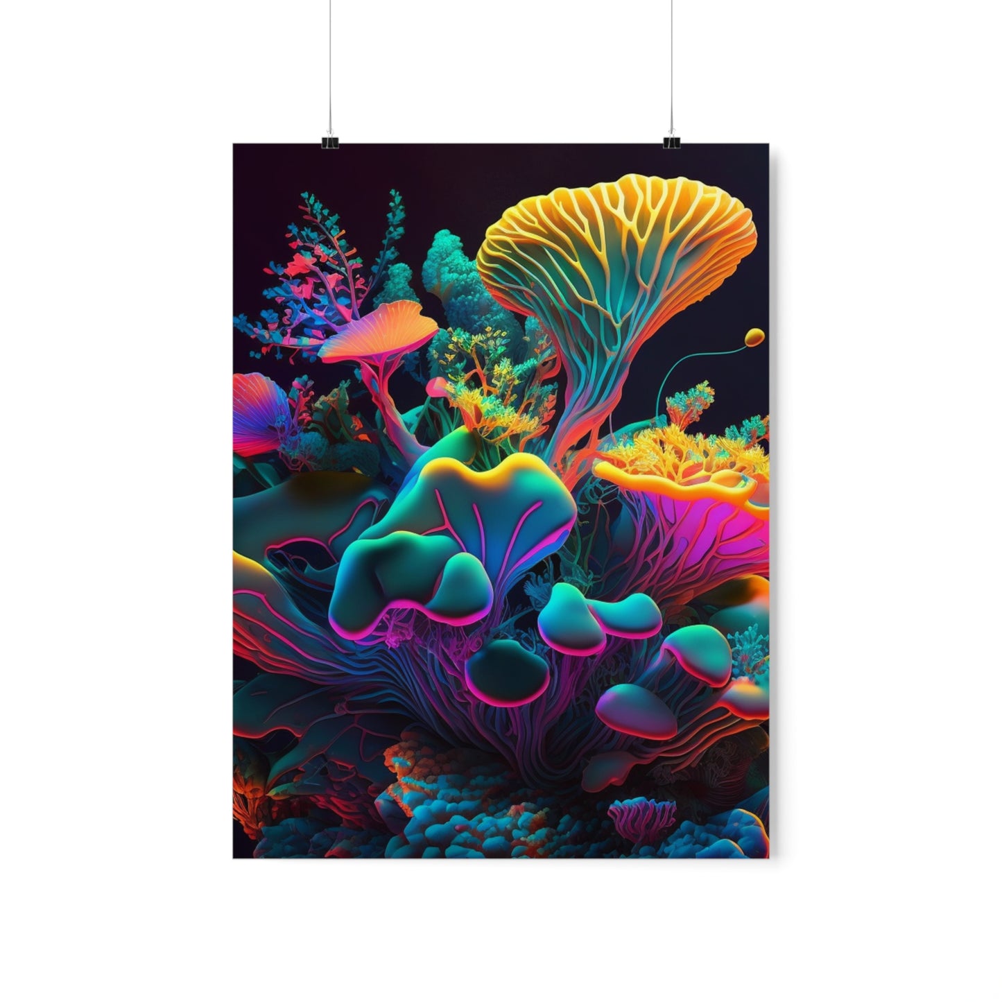 Premium Matte Vertical Posters Macro Coral Reef 1