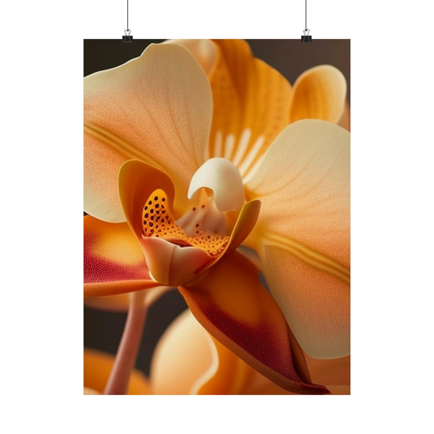 Premium Matte Vertical Posters Orange Orchid 3