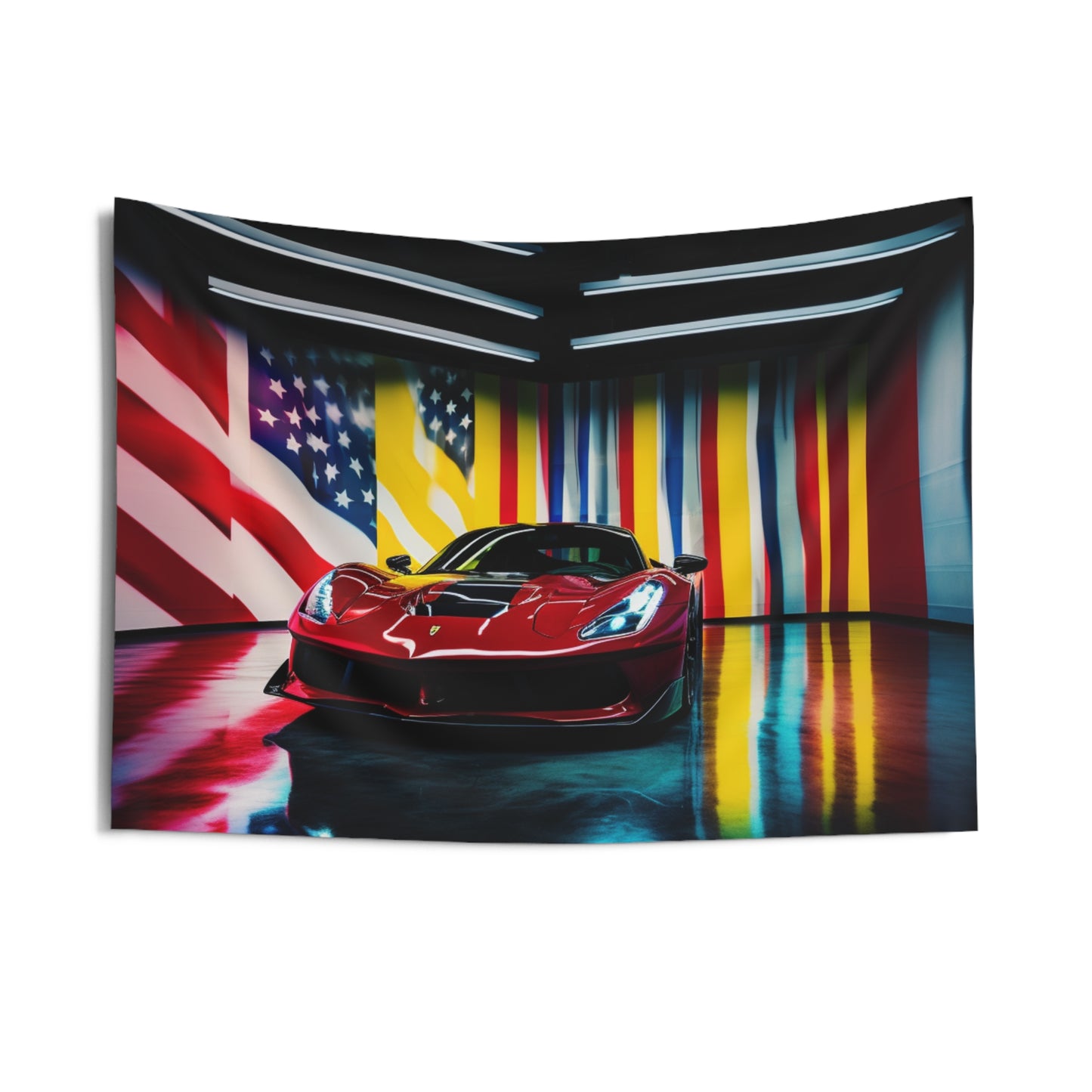 Indoor Wall Tapestries Macro Flag Ferrari 2