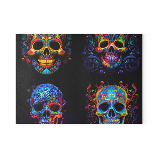 Glass Cutting Board Macro Skull Color 5