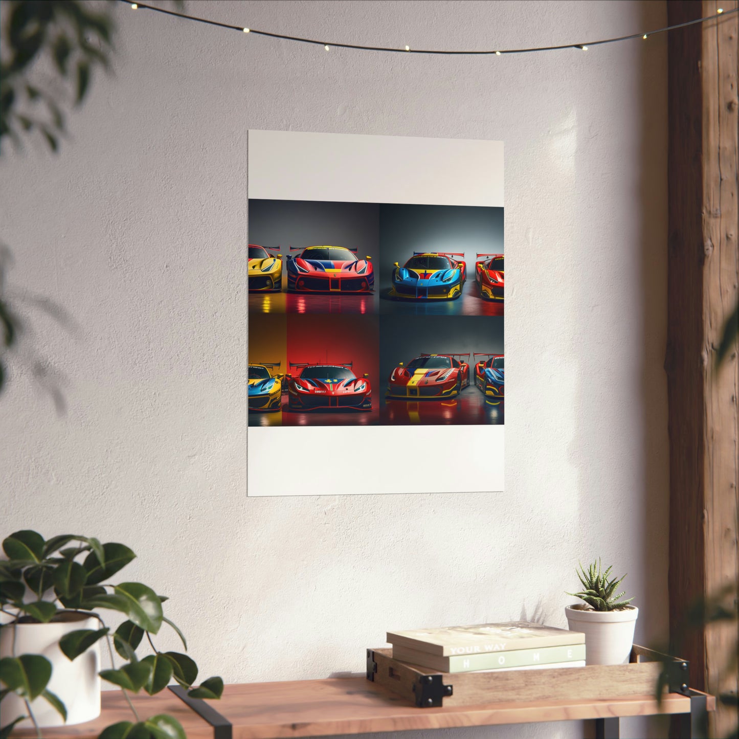 Premium Matte Vertical Posters Ferrari Red Blue 5