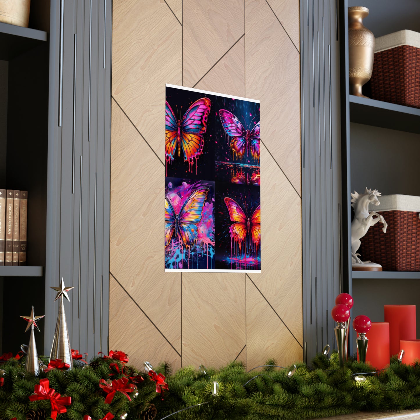 Premium Matte Vertical Posters Pink Butterfly Flair 5