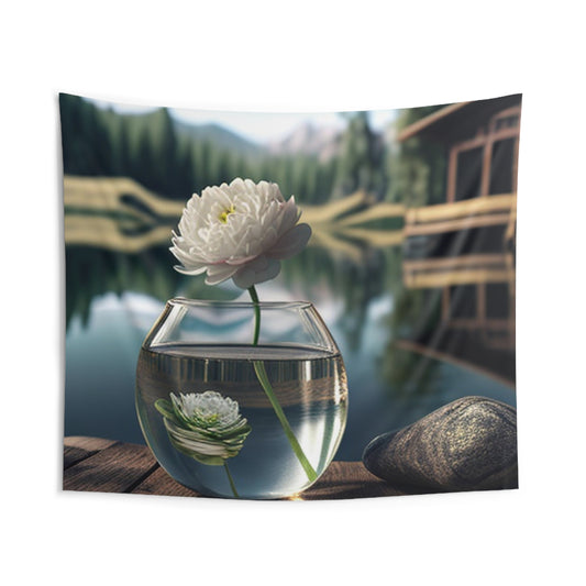 Indoor Wall Tapestries White Peony glass vase 2