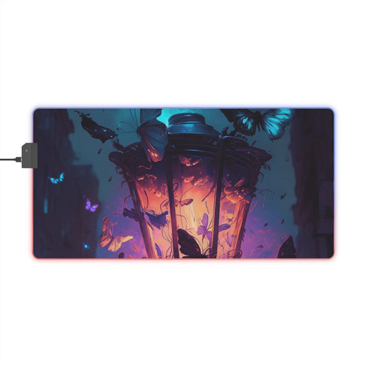 LED Gaming Mouse Pad Street Light Butterfly 3