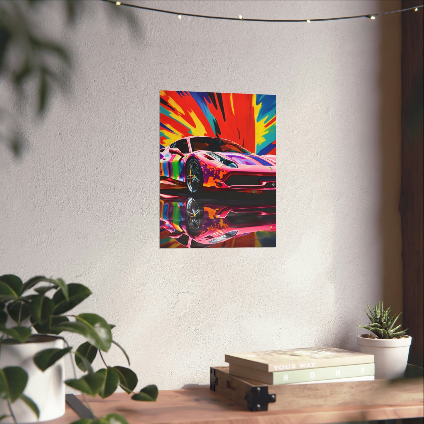 Premium Matte Vertical Posters Hyper Colorfull Ferrari 3