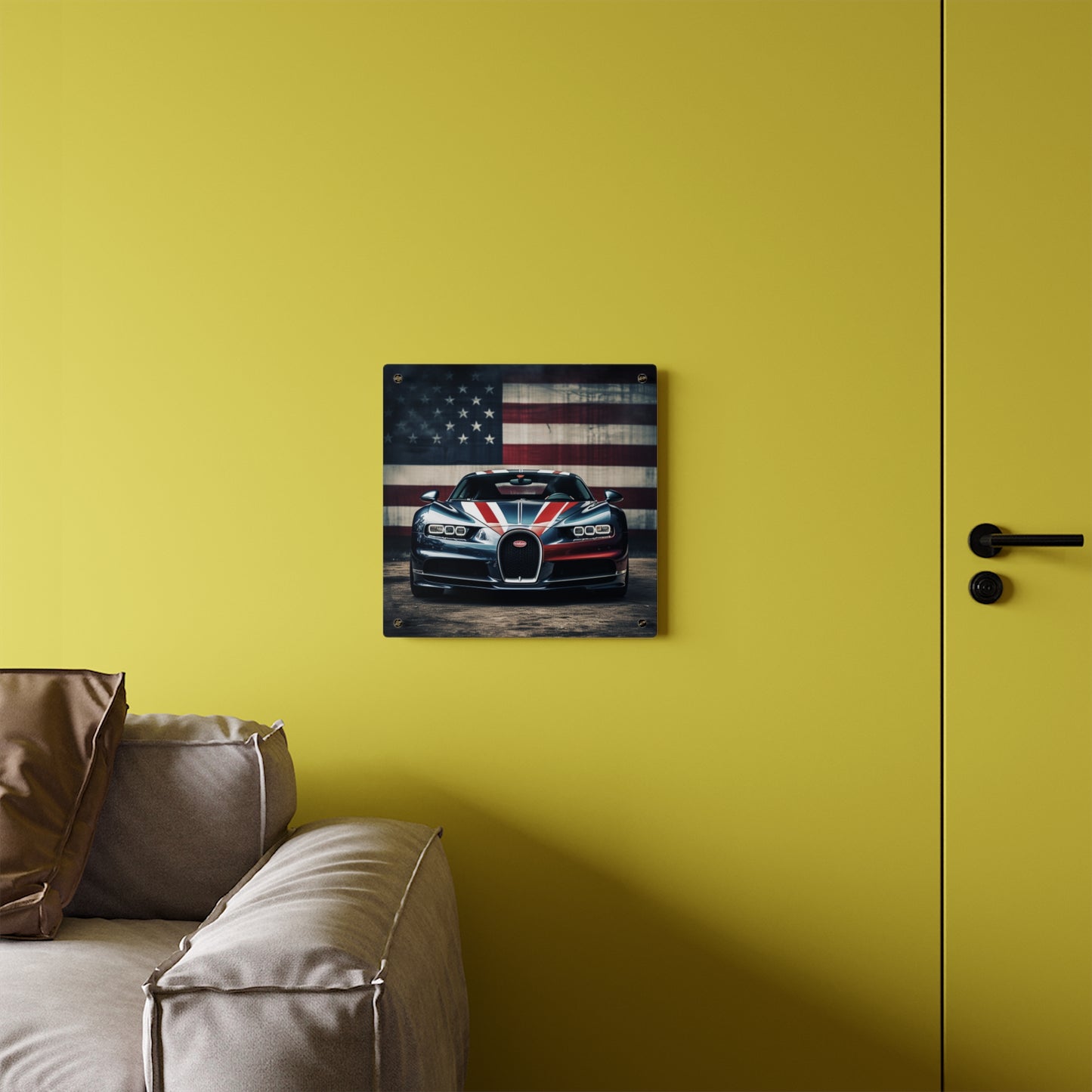 Acrylic Wall Art Panels Bugatti Flag 2