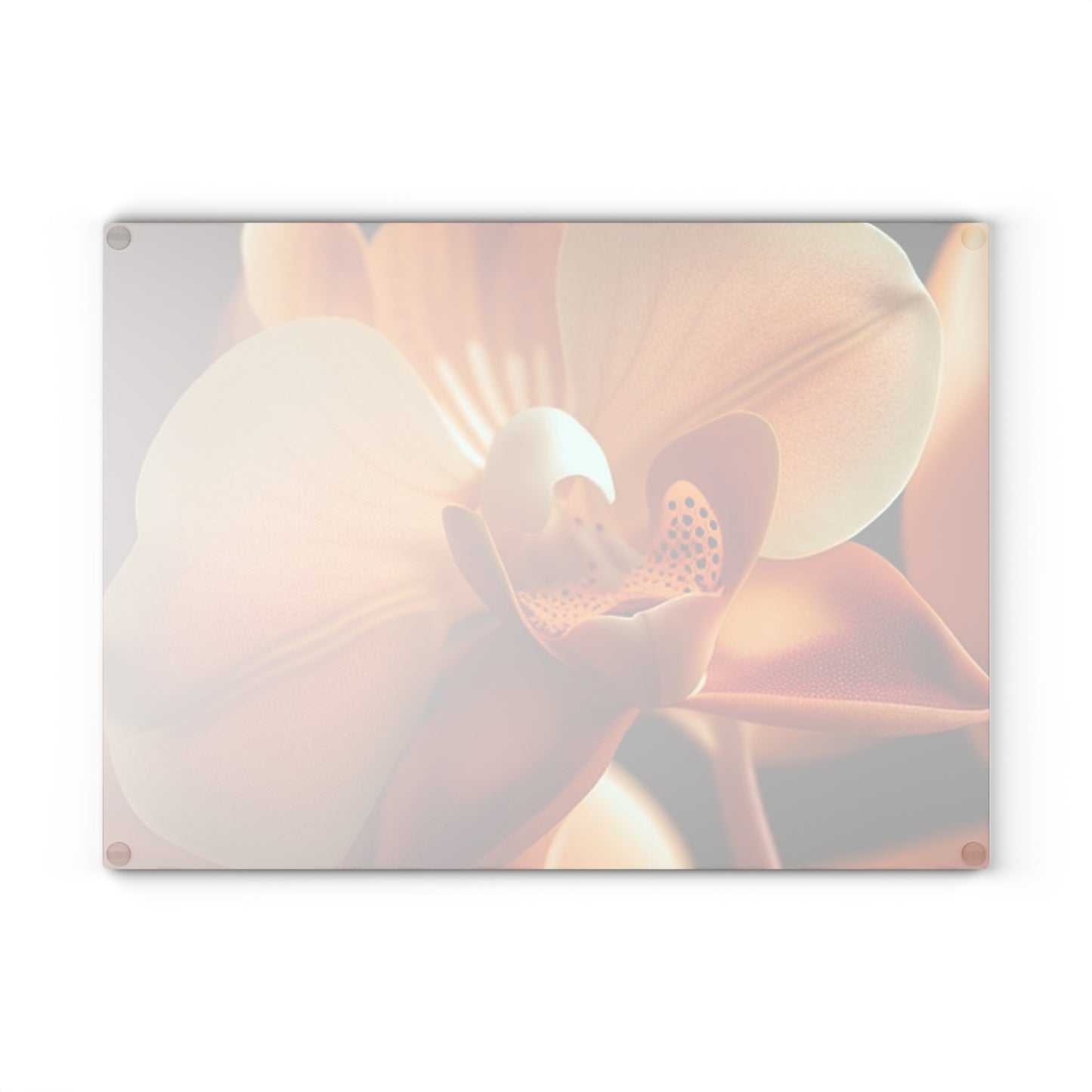 Glass Cutting Board Orange Orchid 3