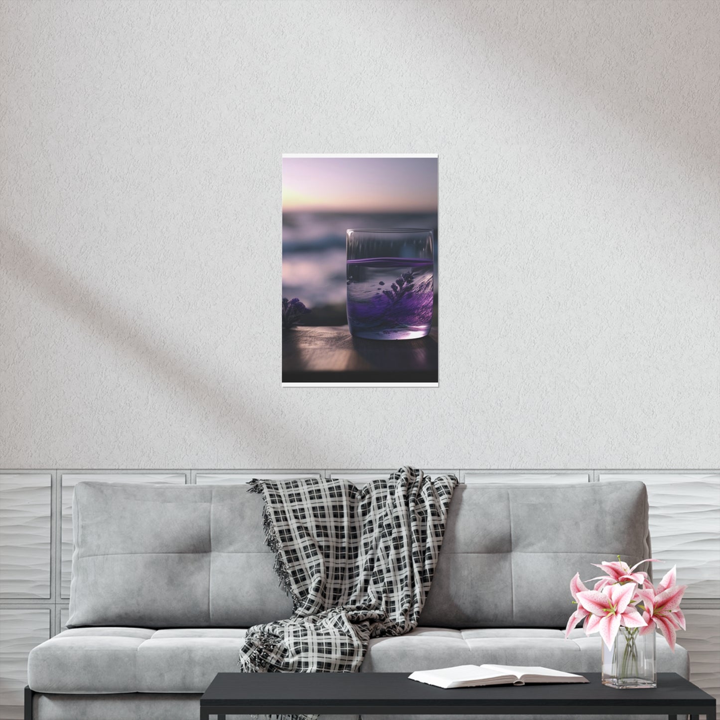 Premium Matte Vertical Posters Lavender in a vase 4