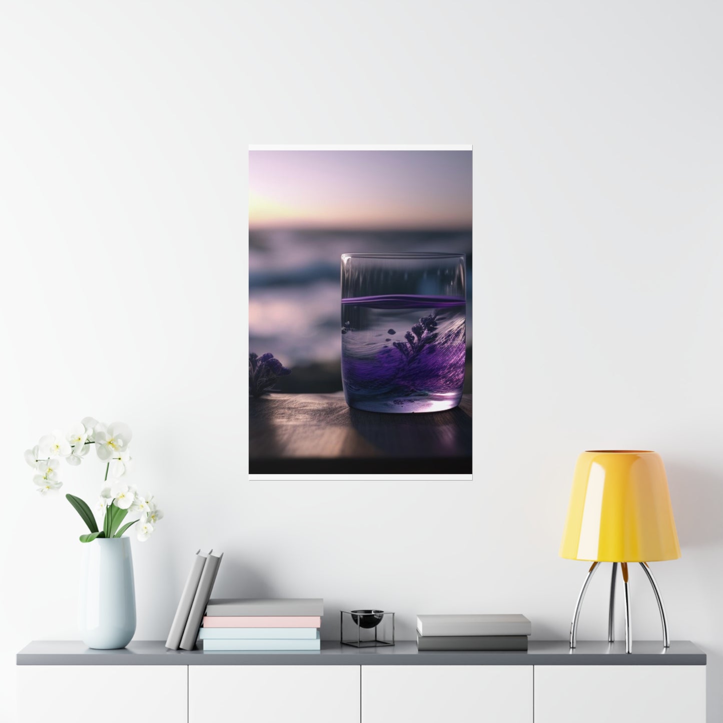 Premium Matte Vertical Posters Lavender in a vase 4