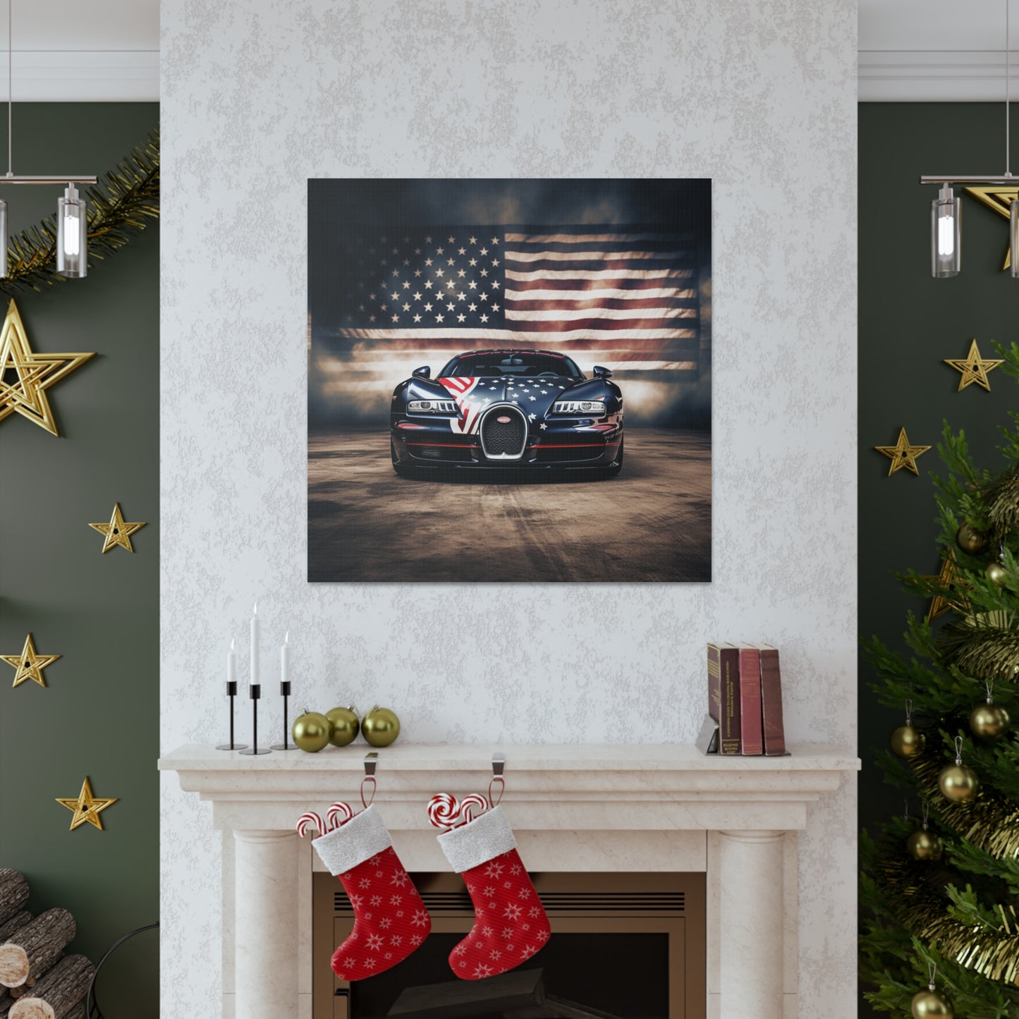 Canvas Gallery Wraps Bugatti American Flag 2