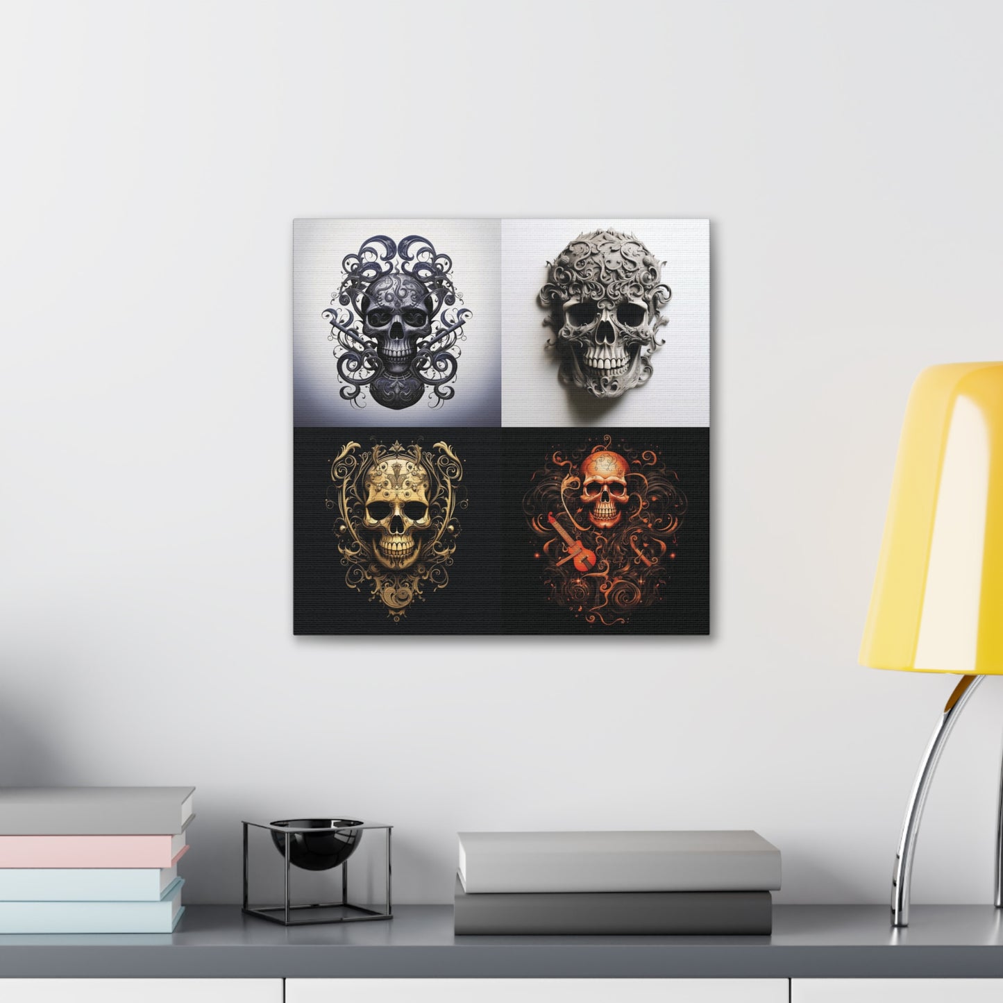 Canvas Gallery Wraps Skull Treble Clef 5