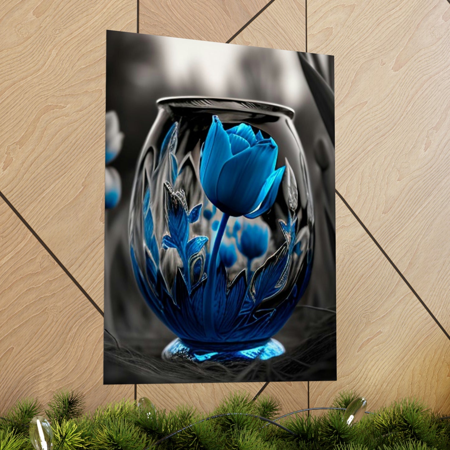 Premium Matte Vertical Posters Tulip Blue 2