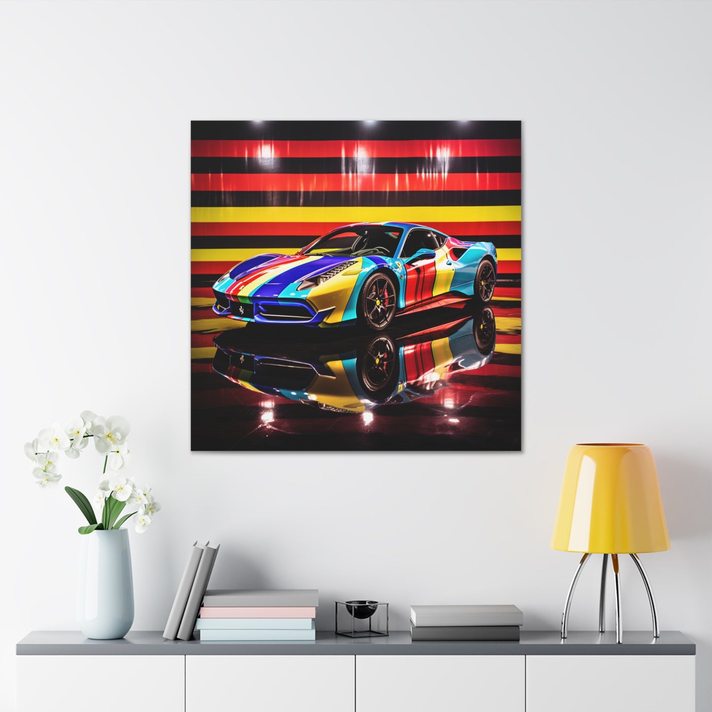 Canvas Gallery Wraps Hyper Colorfull Ferrari 2