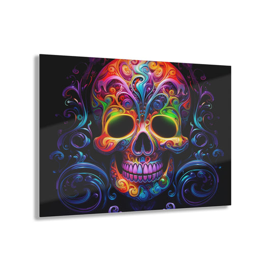 Acrylic Prints Macro Skull Color 2