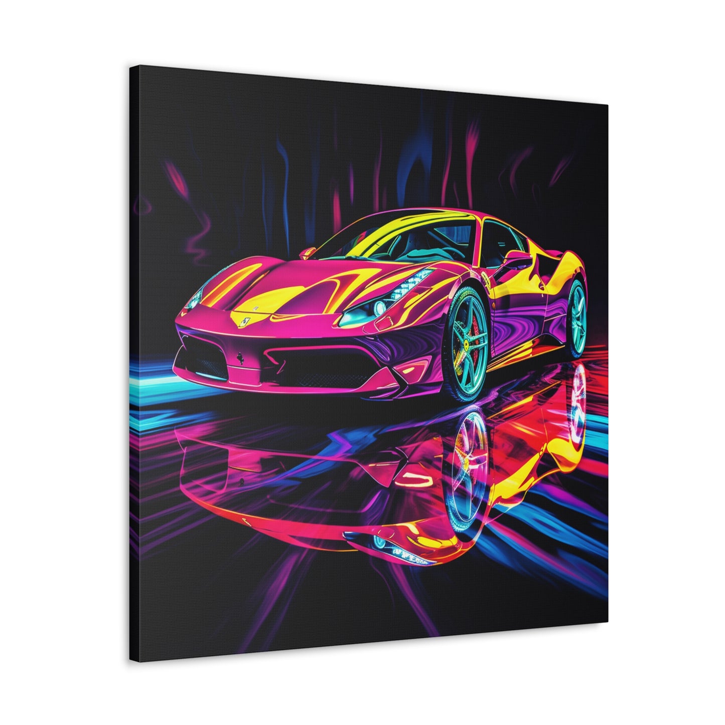 Canvas Gallery Wraps Pink Ferrari Macro 2