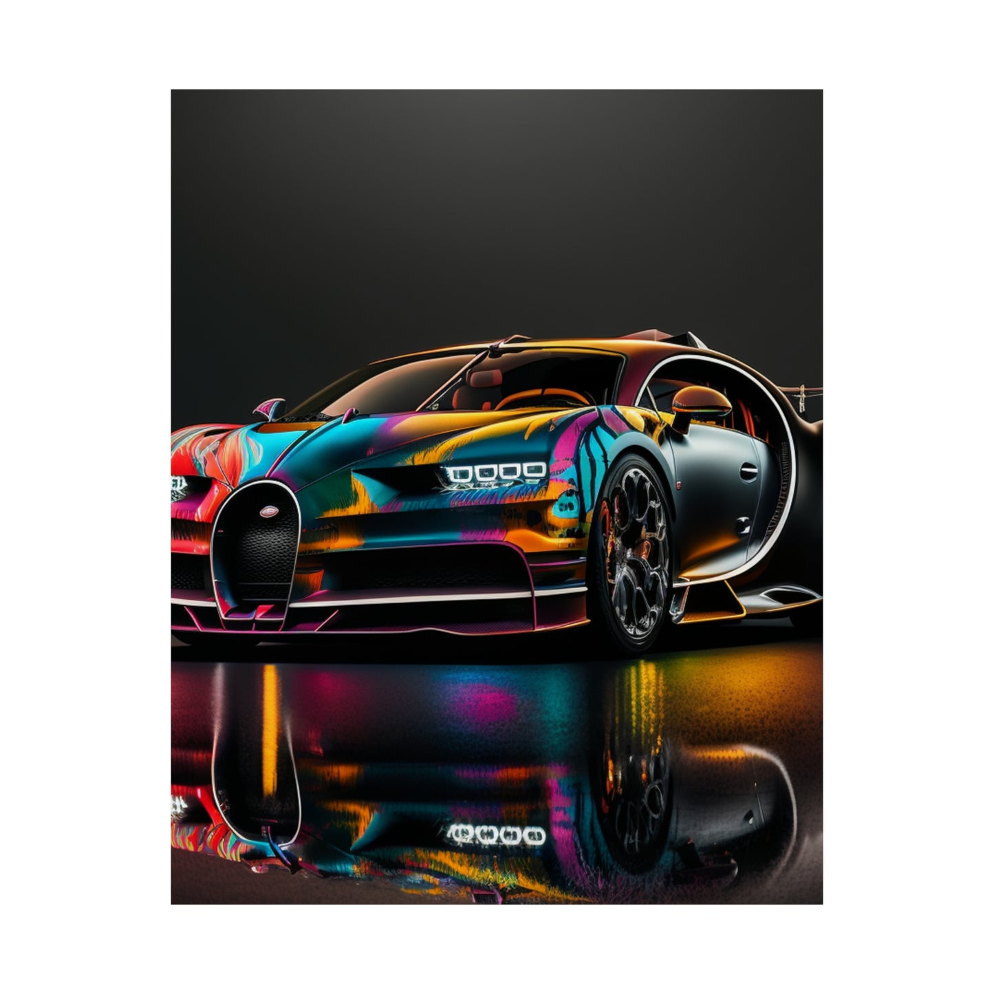 Premium Matte Vertical Posters Bugatti Chiron Super 2