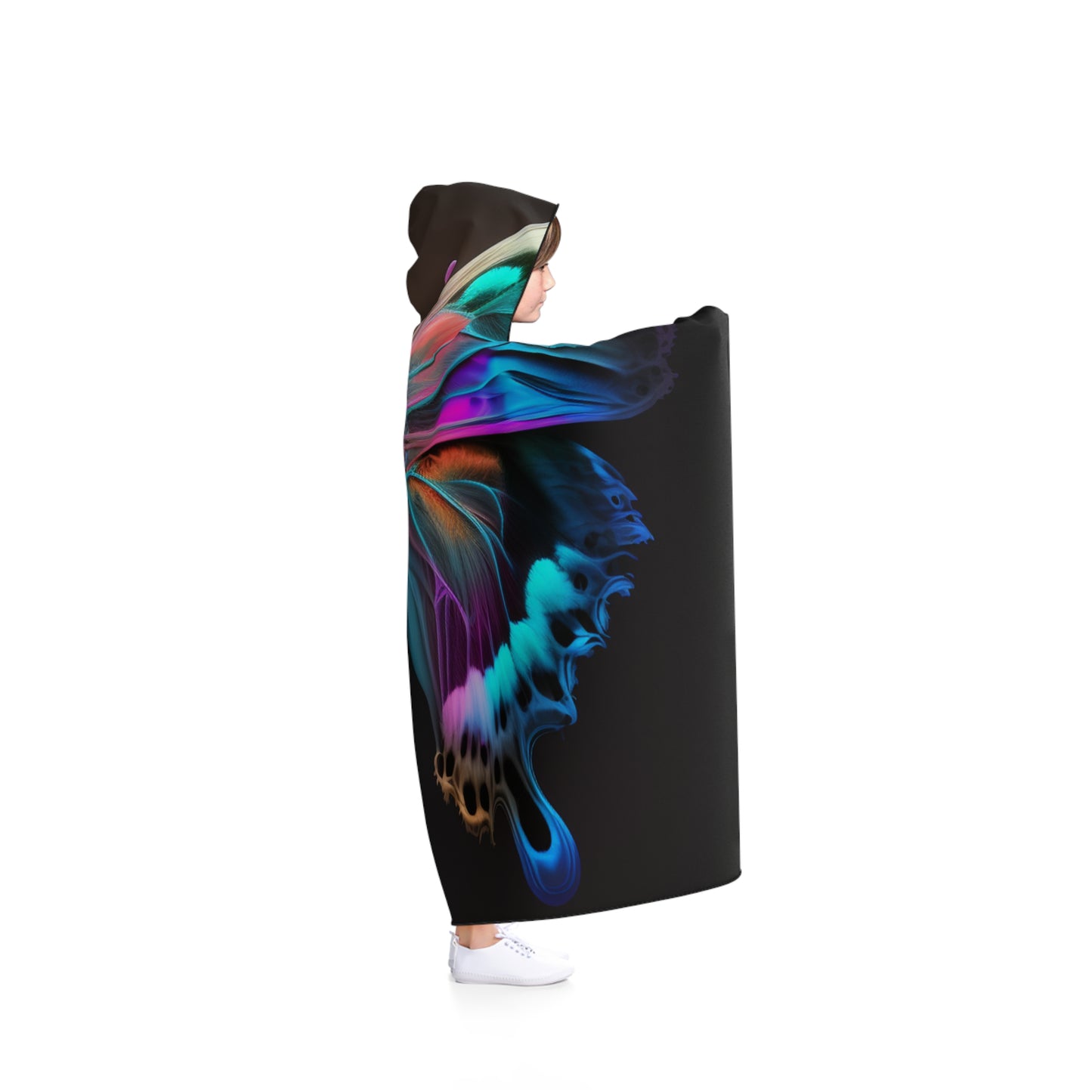 Hooded Blanket Raw Hyper Color Butterfly 2