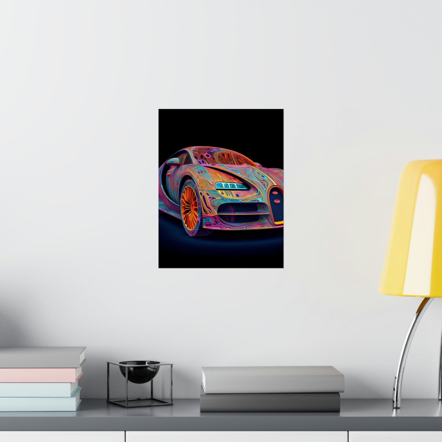 Premium Matte Vertical Posters Bugatti Abstract Concept 1