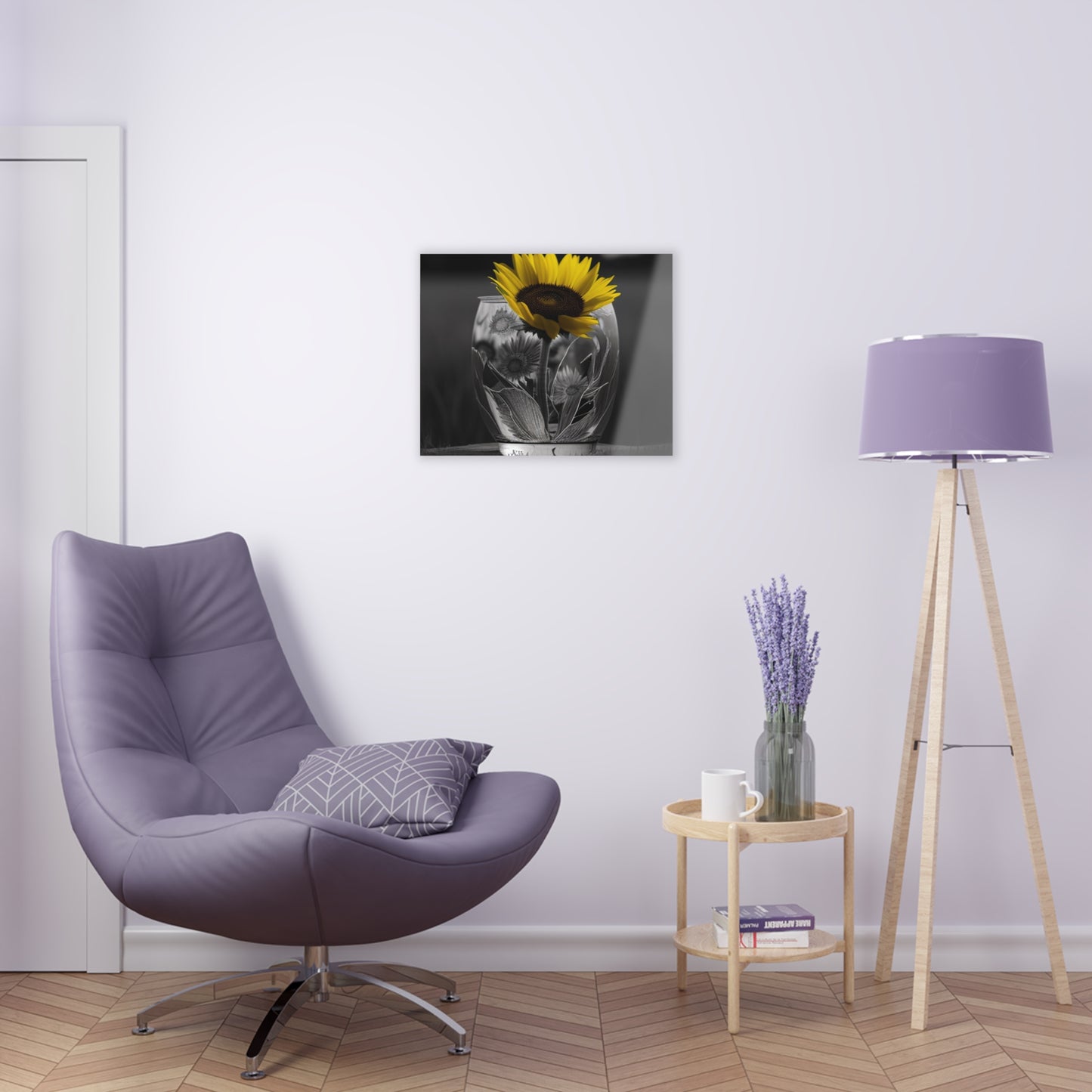 Acrylic Prints Yellw Sunflower in a vase 1