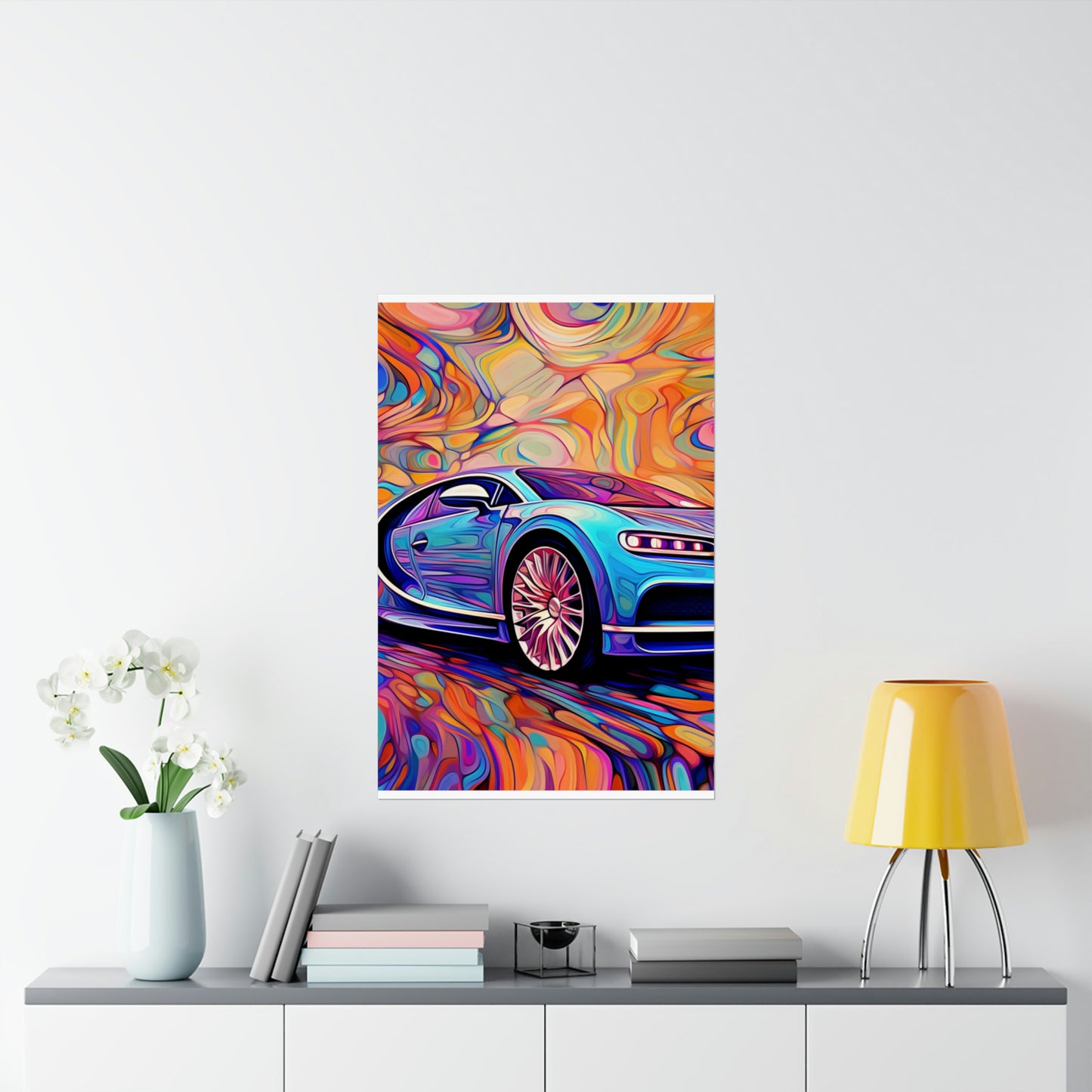 Premium Matte Vertical Posters Bugatti Abstract Concept 3