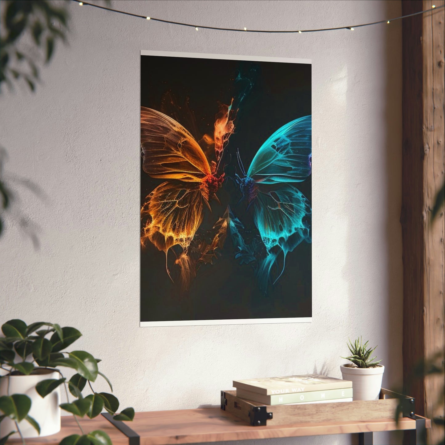 Premium Matte Vertical Posters Neon Glo Butterfly 4