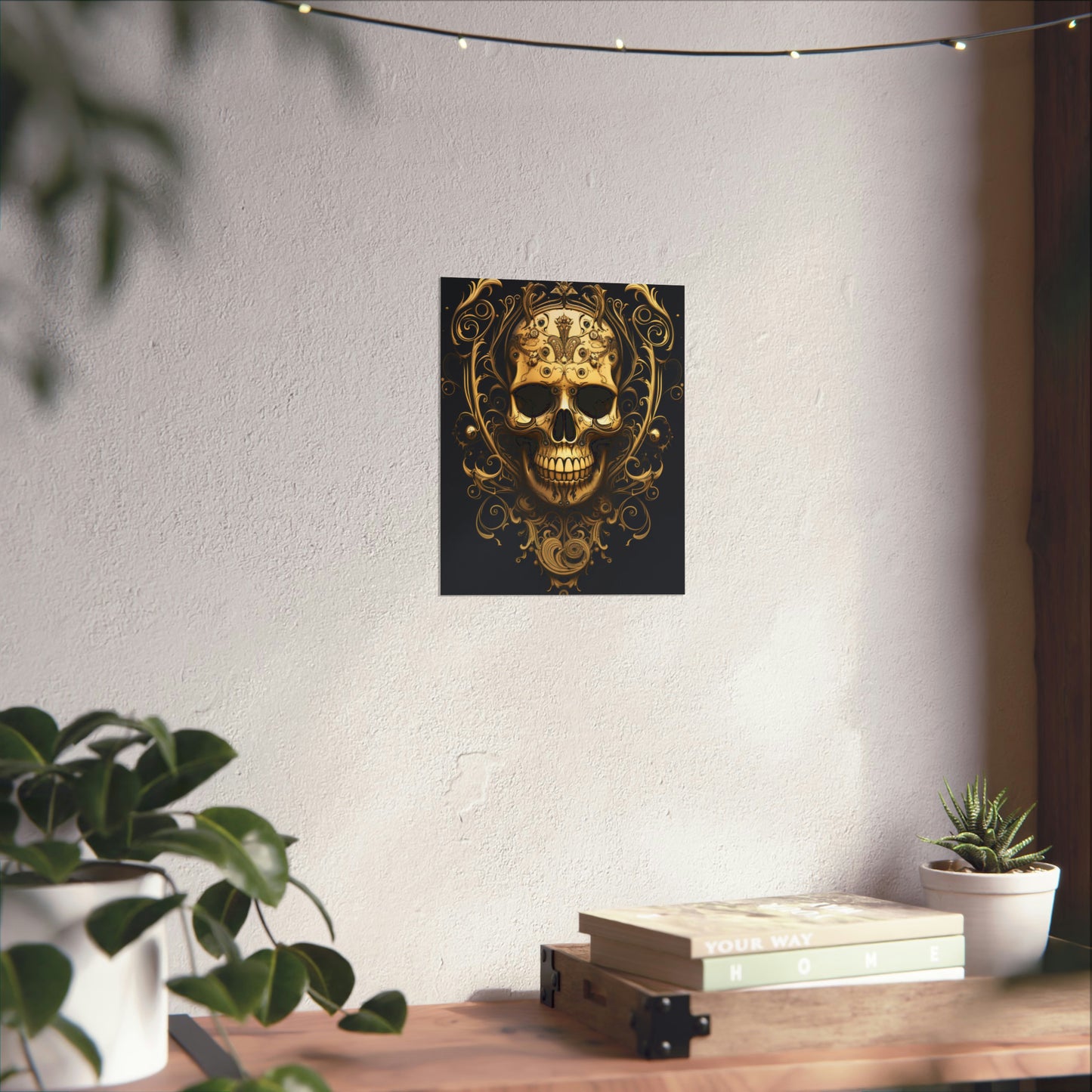 Premium Matte Vertical Posters Skull Treble Clef 3