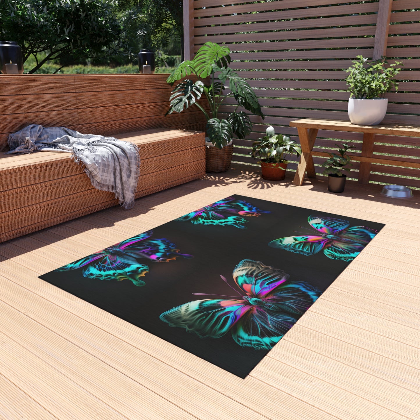 Outdoor Rug  Neon Butterfly Fusion 5