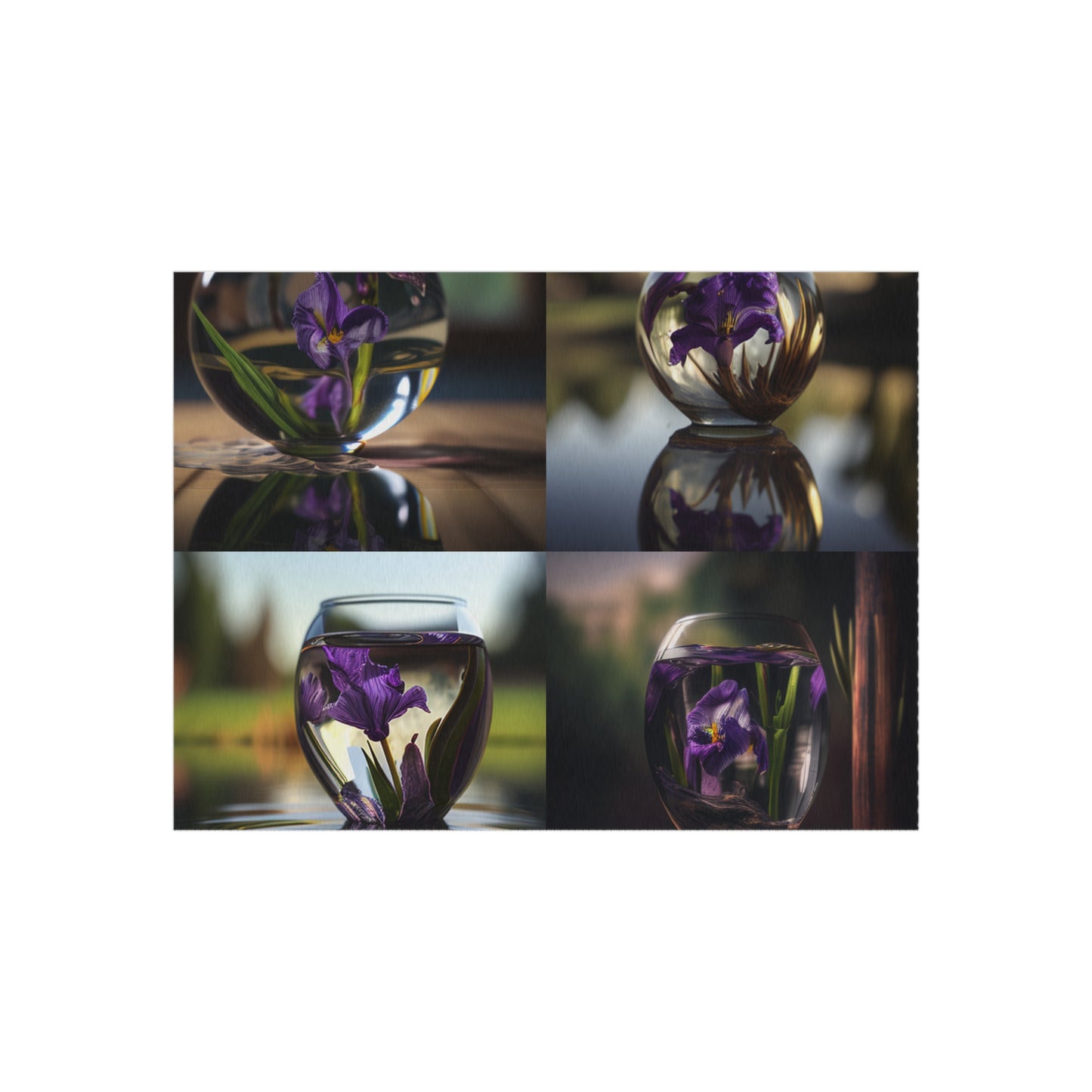 Outdoor Rug  Purple Iris in a vase 5