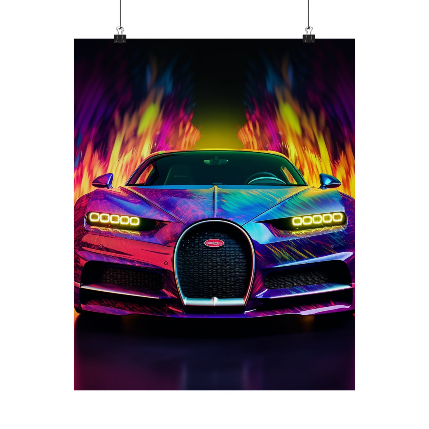 Premium Matte Vertical Posters Florescent Bugatti Flair 3