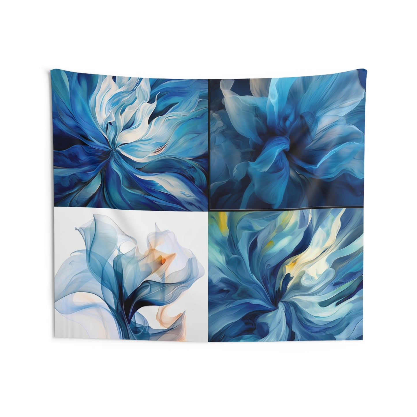 Indoor Wall Tapestries Blue Tluip Abstract 5