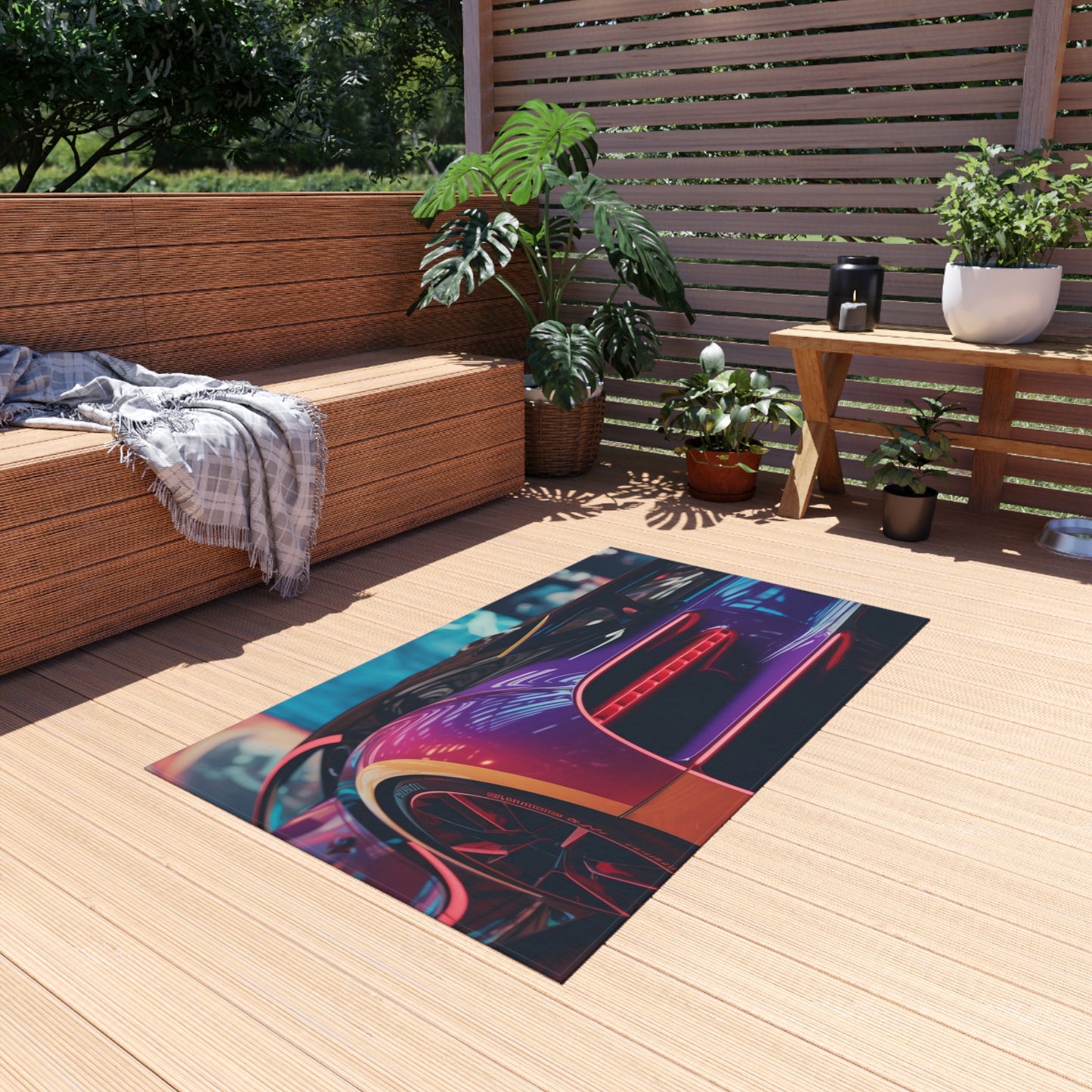 Outdoor Rug  Hyper Bugatti Neon Chiron 3