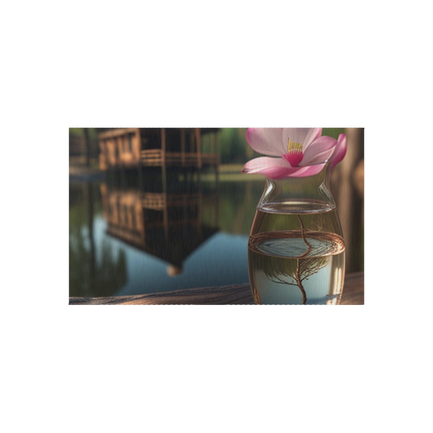 Outdoor Rug  Magnolia in a Glass vase 1