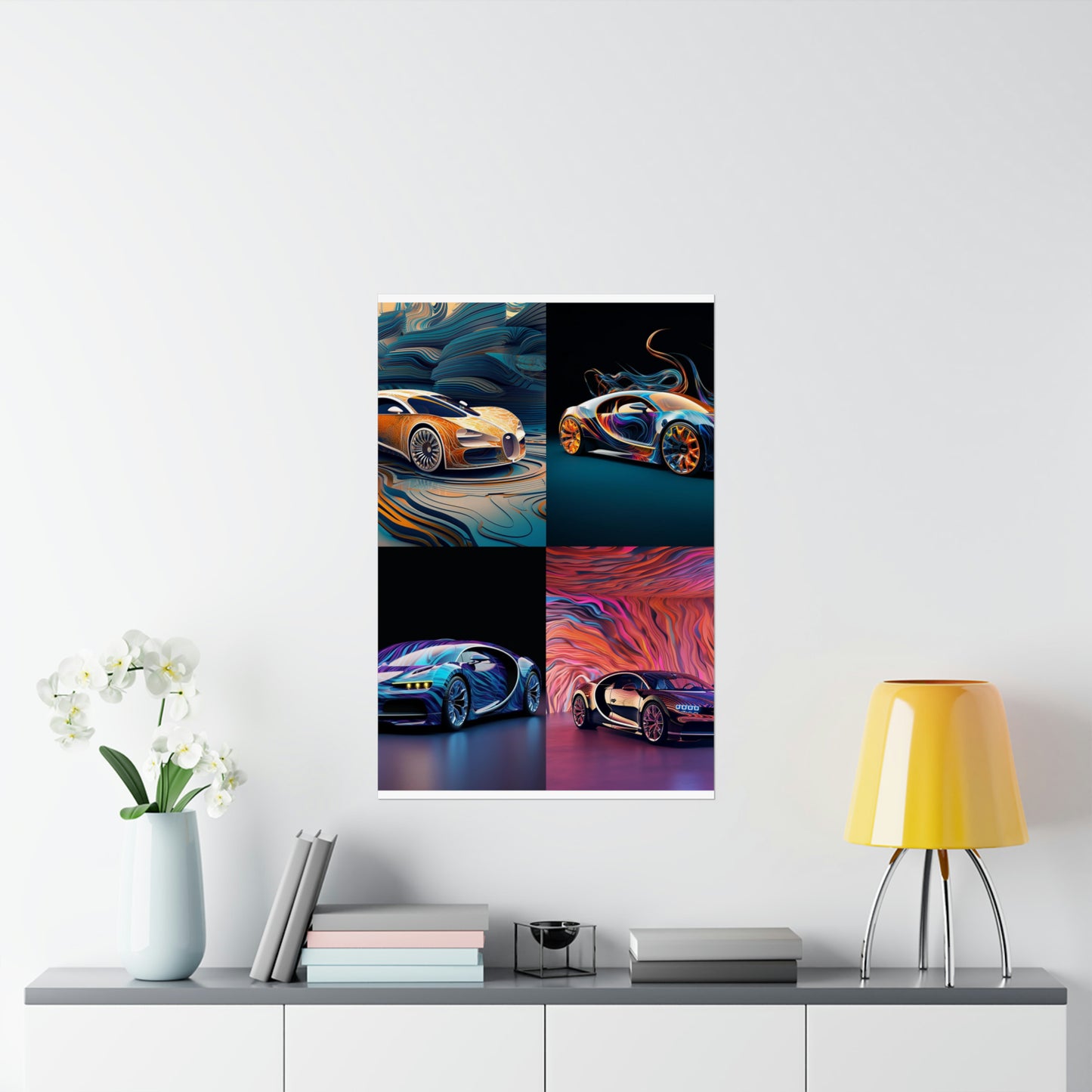 Premium Matte Vertical Posters Bugatti Abstract Flair 5