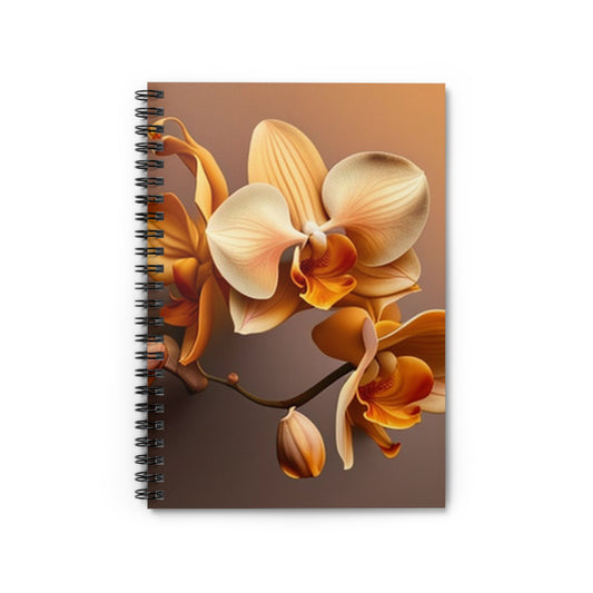 Spiral Notebook - Ruled Line orchid pedals 2