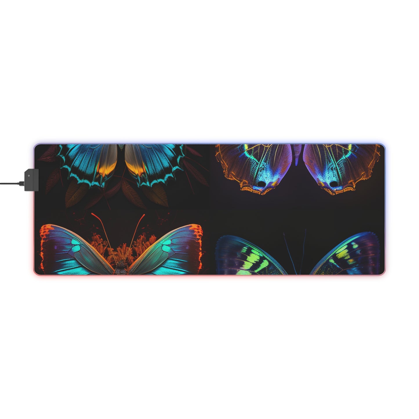 LED Gaming Mouse Pad Neon Butterfly Flair 5