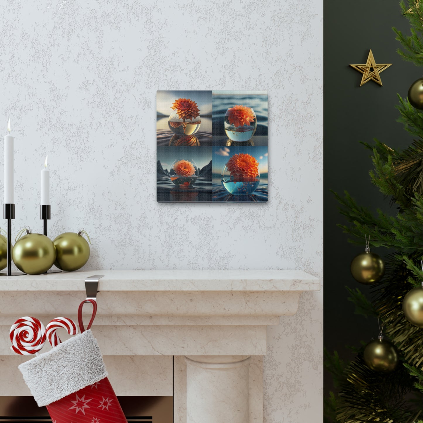 Canvas Gallery Wraps Dahlia Orange 5