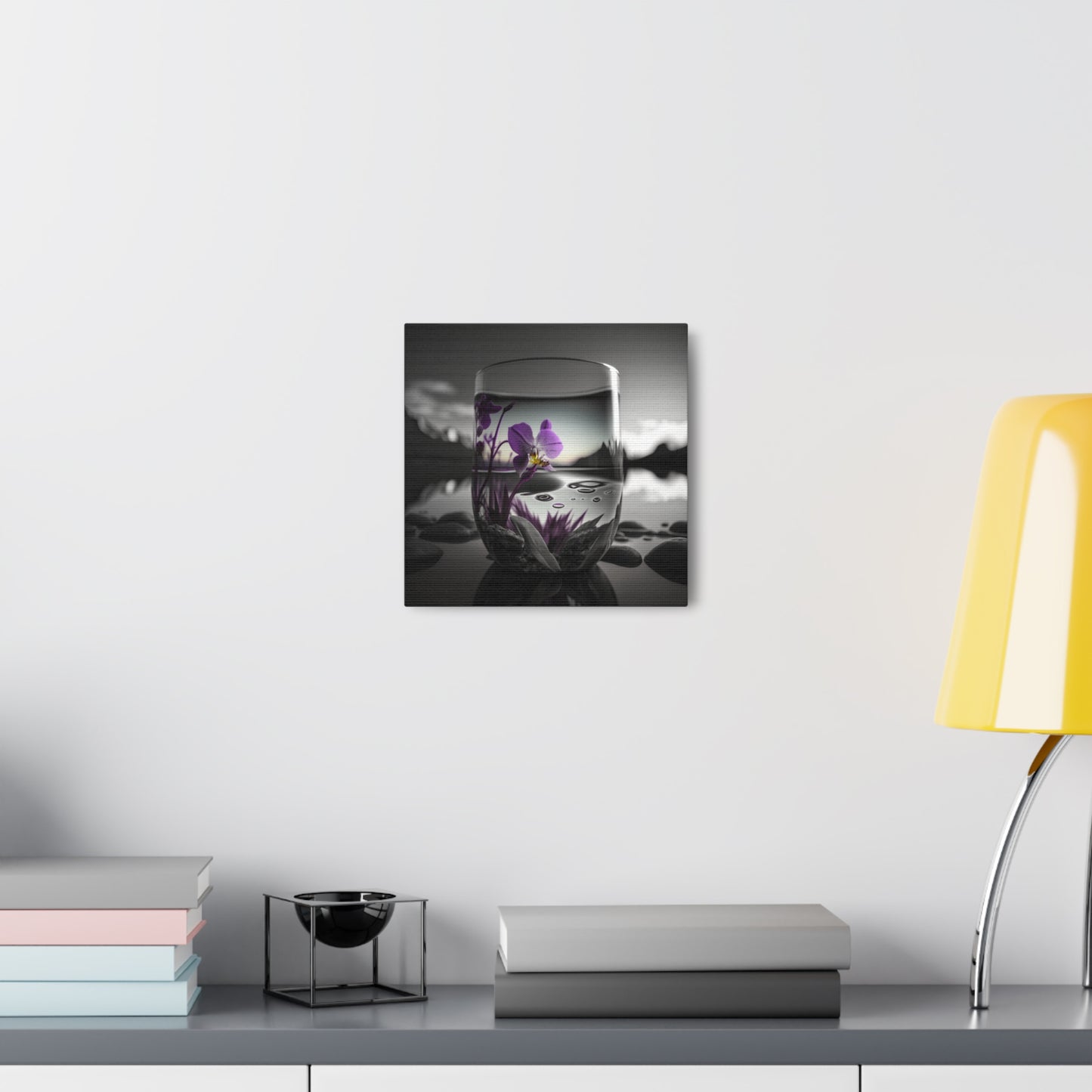 Canvas Gallery Wraps Purple Orchid Glass vase 2