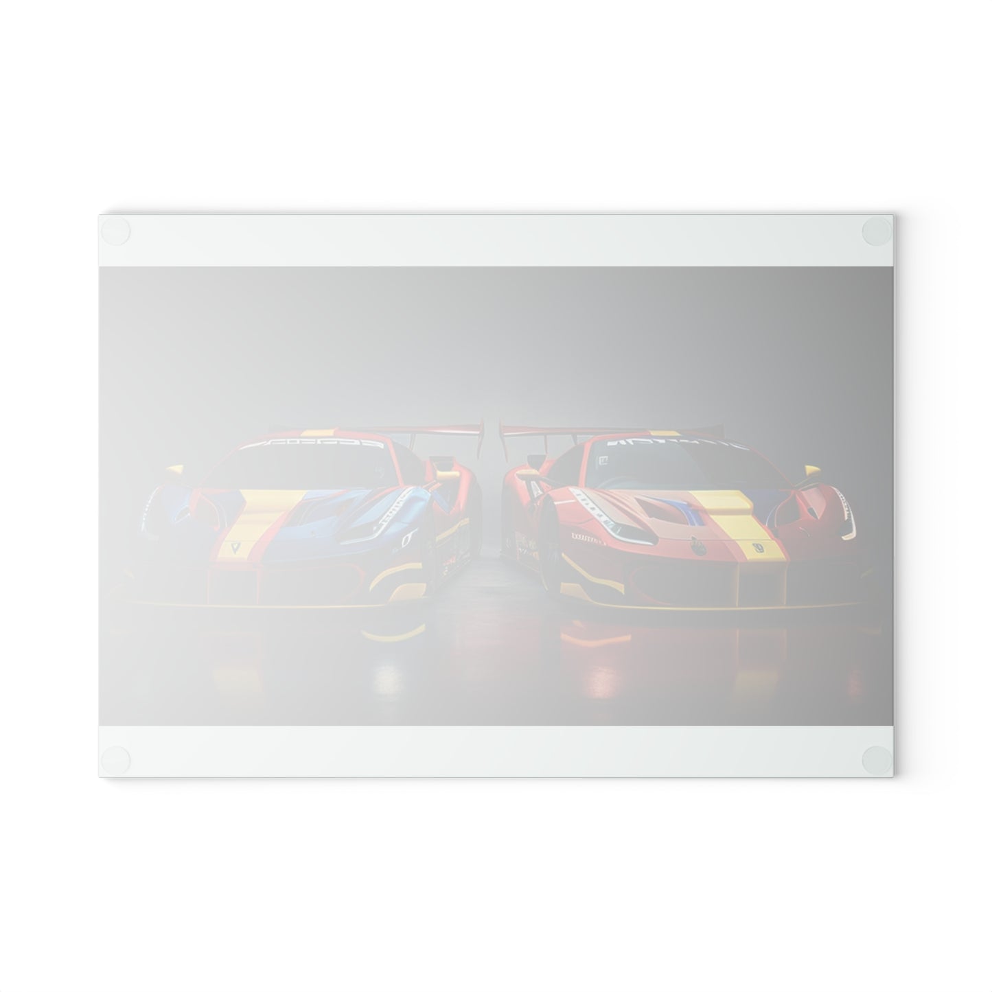 Glass Cutting Board Ferrari Red Blue 4