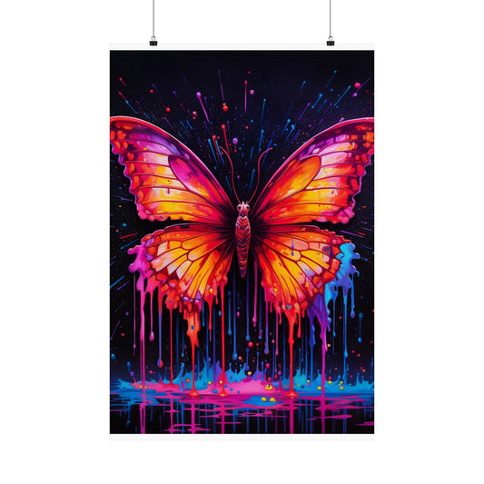 Premium Matte Vertical Posters Pink Butterfly Flair 4
