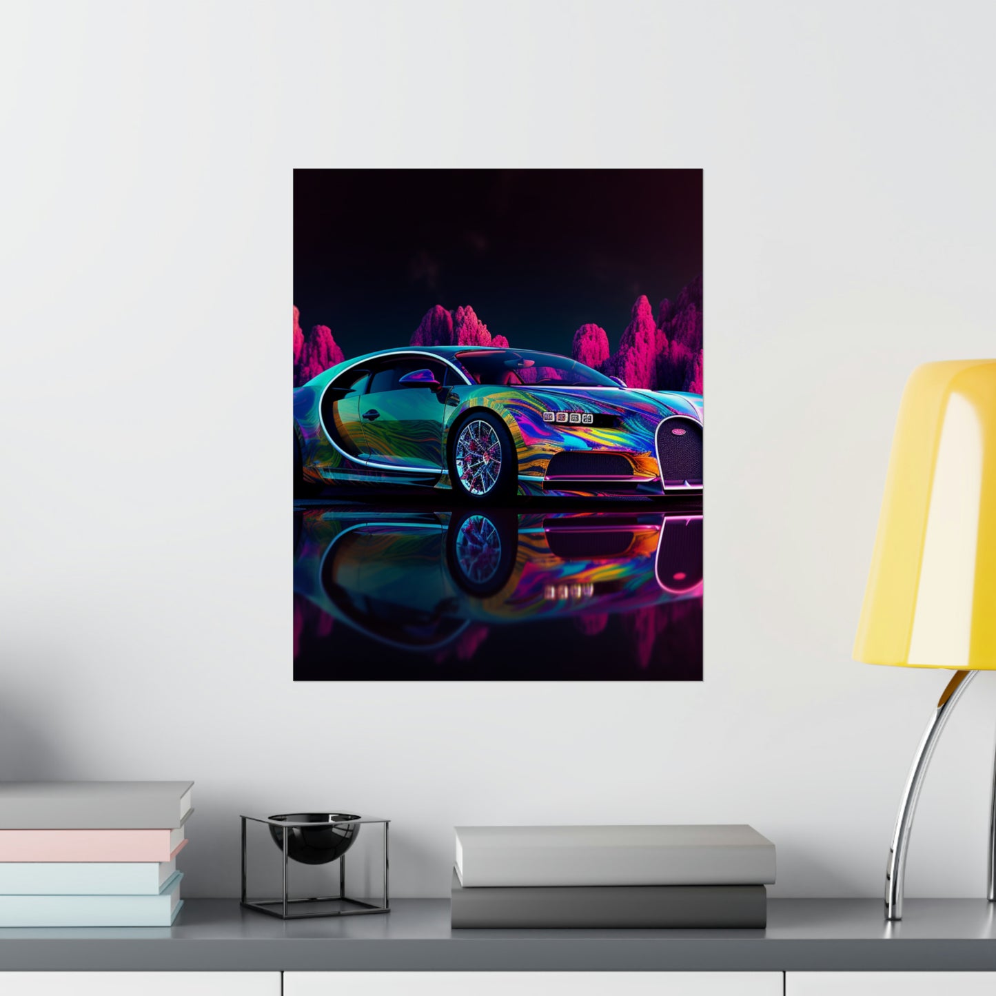 Premium Matte Vertical Posters Florescent Bugatti Flair 2