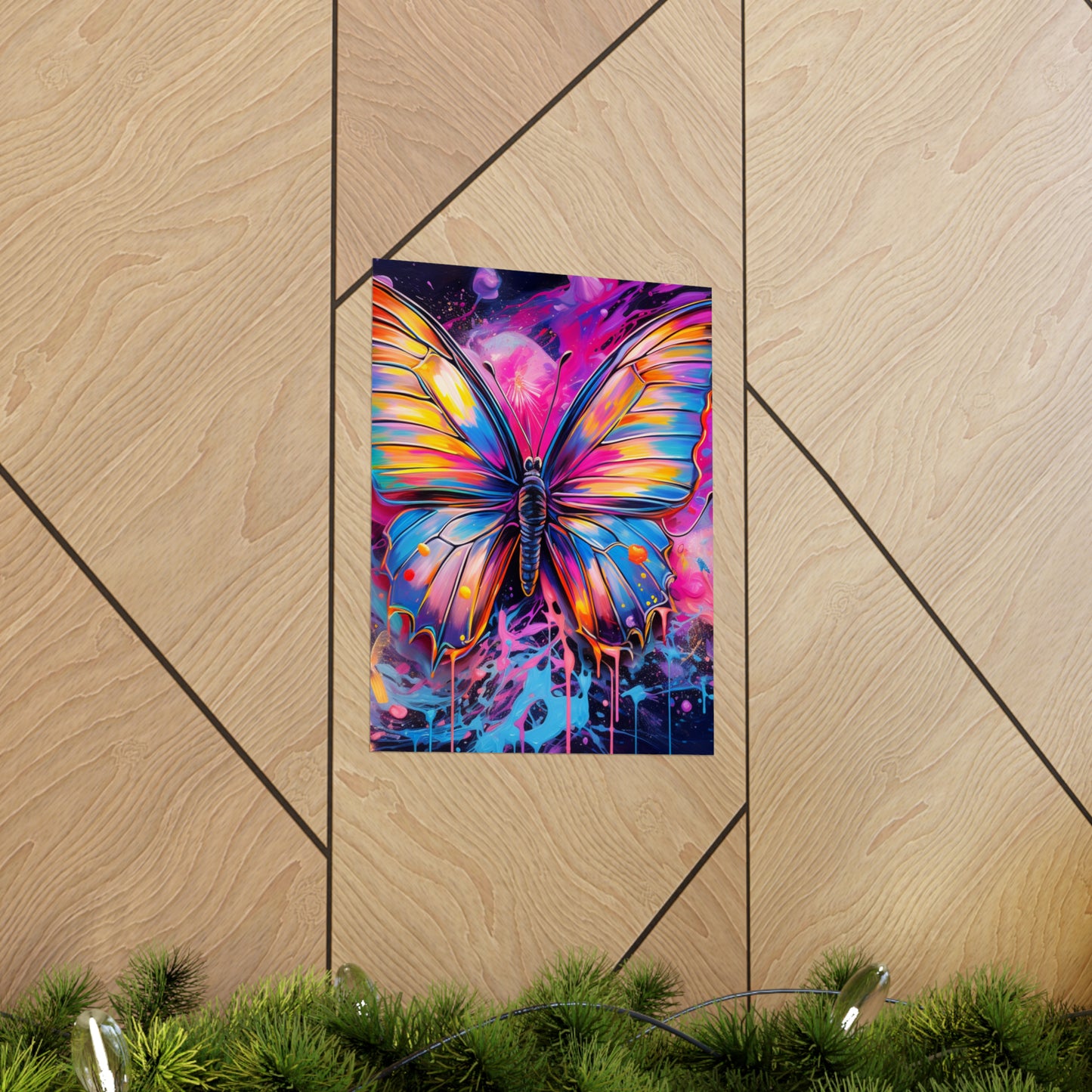 Premium Matte Vertical Posters Pink Butterfly Flair 3