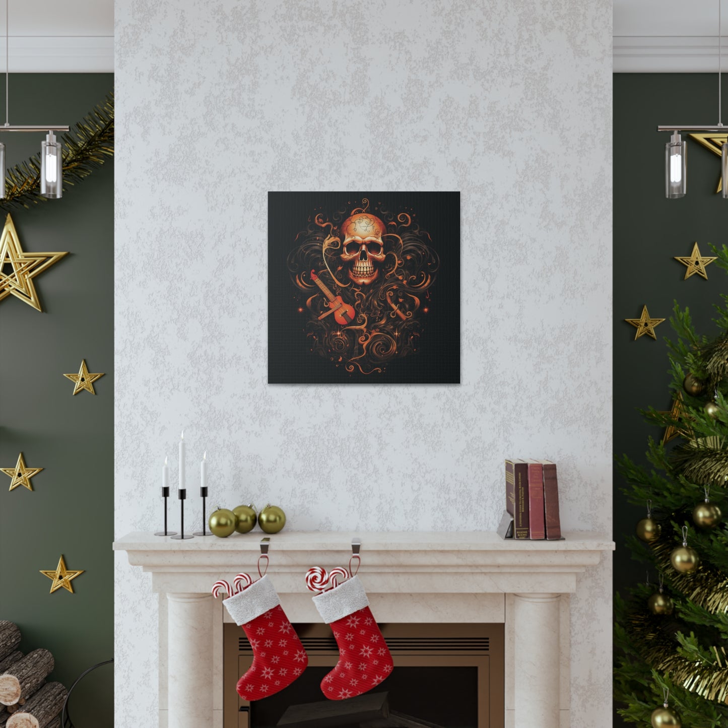 Canvas Gallery Wraps Skull Treble Clef 4