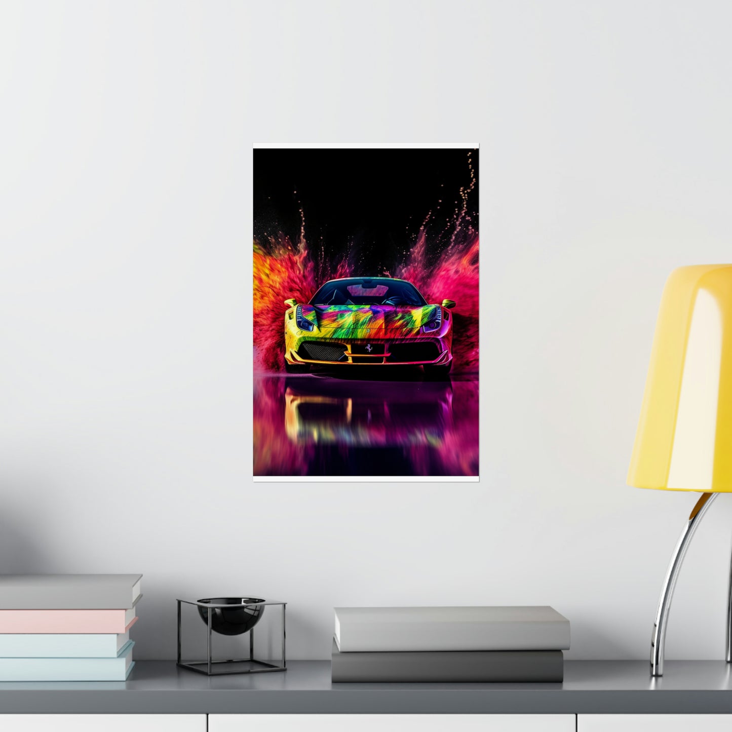 Premium Matte Vertical Posters Farrari Water 2